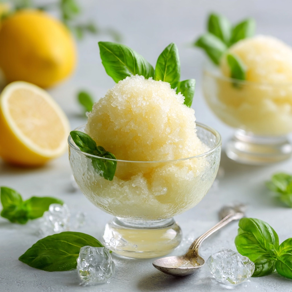 Lemon and Basil Granita Recipe - Recipe Image
