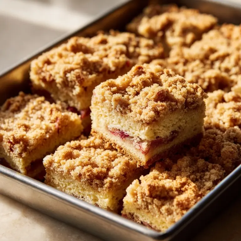 Coconut Rhubarb Breakfast Cake Recipe