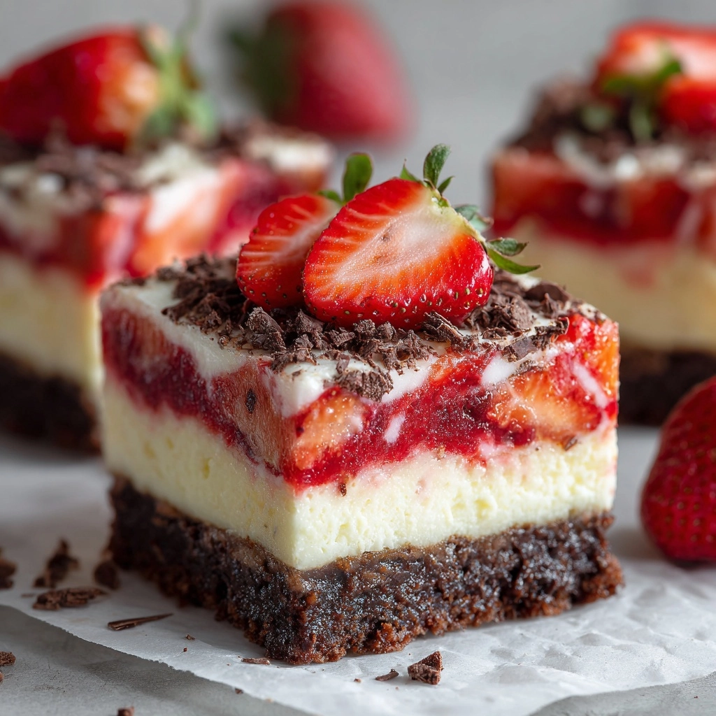 Strawberry Cheesecake Brownies Recipe - Recipe Image