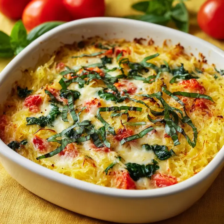 Cheesy Vegetarian Spaghetti Squash Casserole Recipe