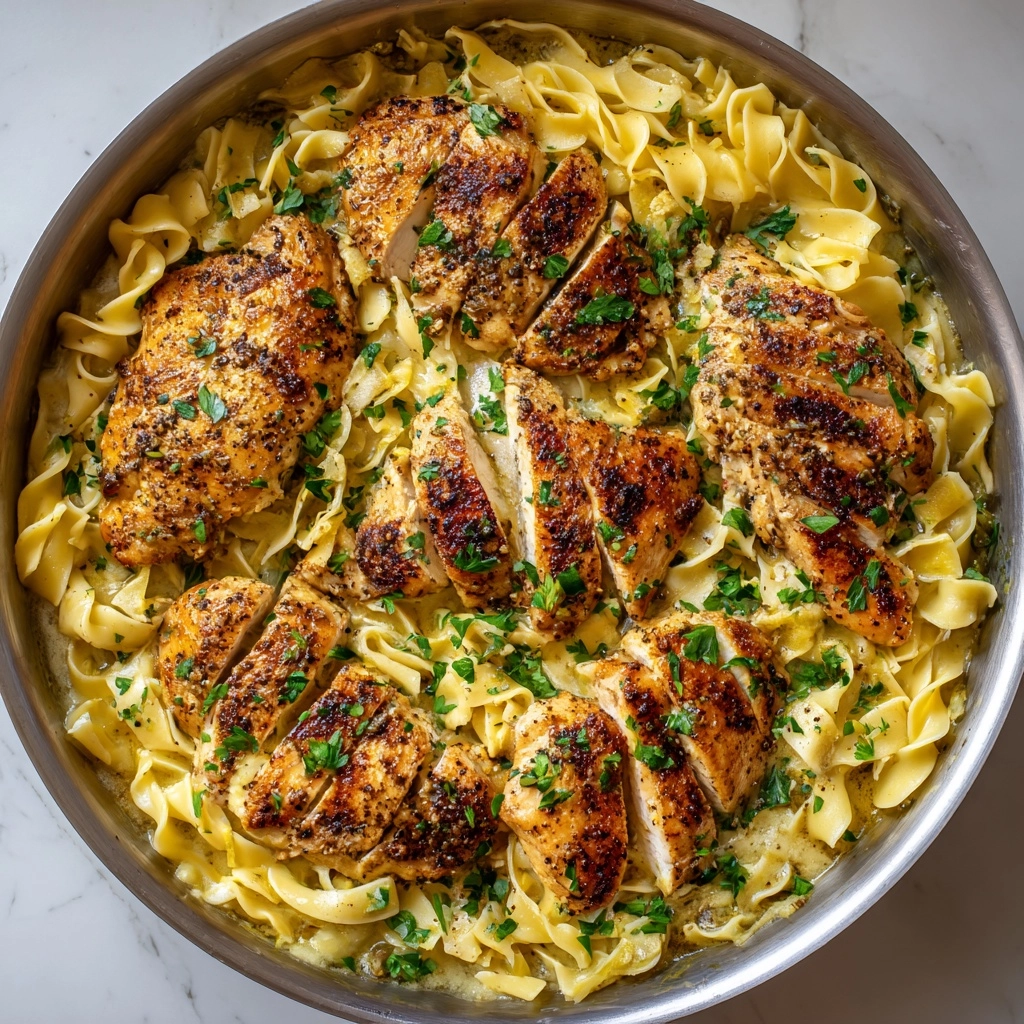 One-Pan Chicken with Buttered Noodles Recipe - Recipe Image