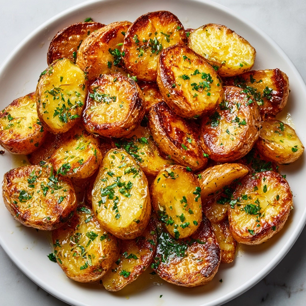 Crispy Garlic Butter Potatoes Recipe - Recipe Image