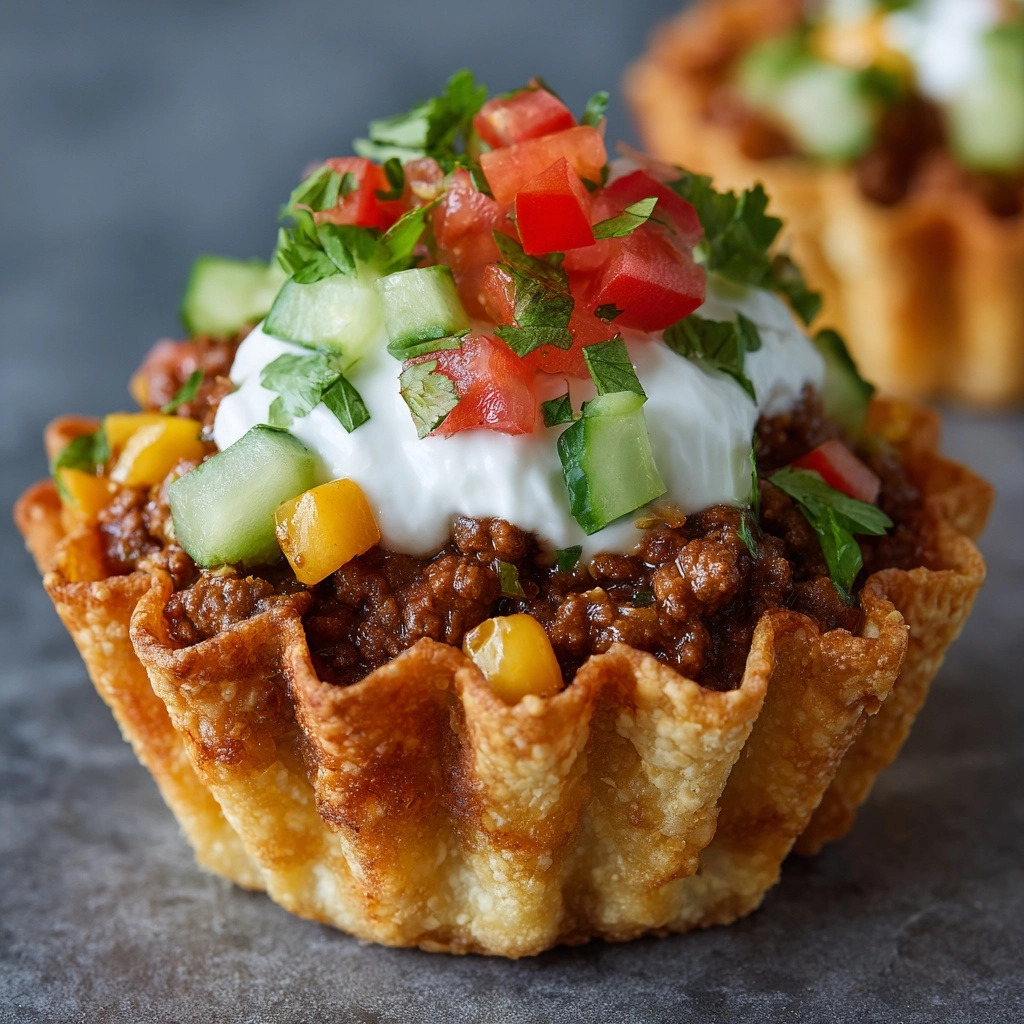 Taco Cupcakes Recipe - Recipe Image