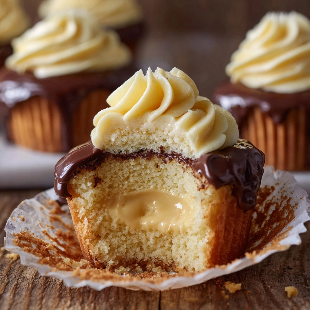 Daddy’s Boston Cream Cupcakes Recipe - Recipe Image