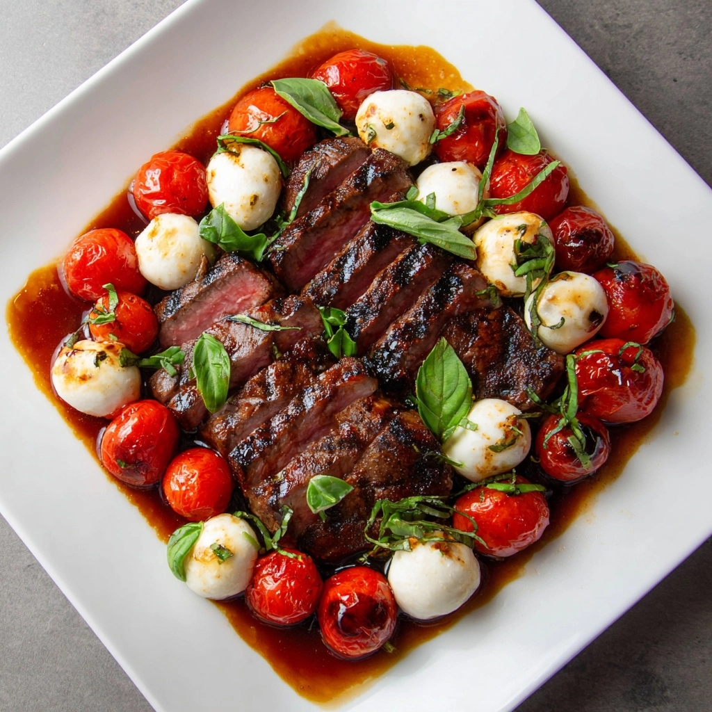 Balsamic Caprese Grilled Flank Steak Recipe - Recipe Image