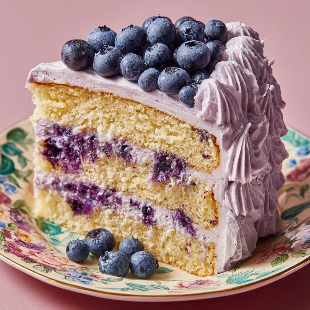 Blueberry Cream Cake Recipe - Recipe Image