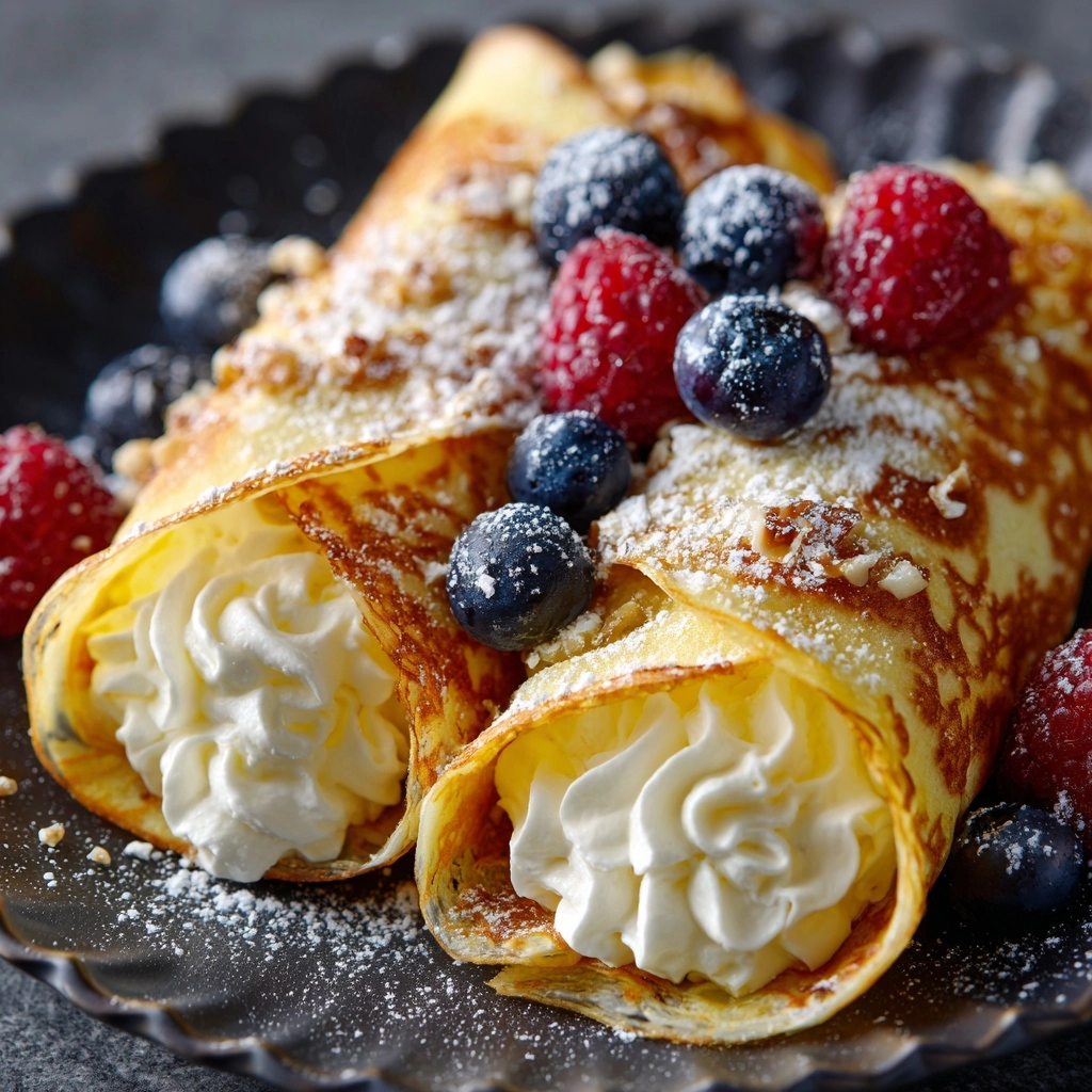 Cheesecake Crepe Roll-Ups Recipe - Recipe Image