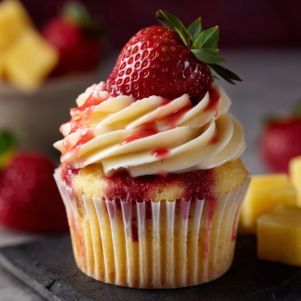 Strawberry Mango Margarita Cupcakes Recipe - Recipe Image