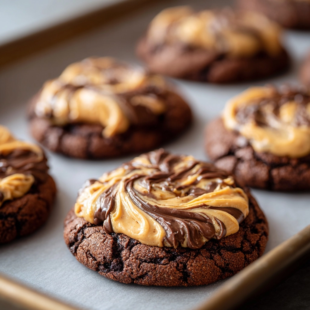 Peanut Butter Brownie Swirl Cookies Recipe - Recipe Image