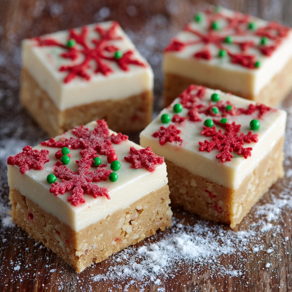 Christmas Sugar Cookie Bars Recipe - Recipe Image