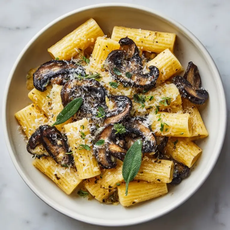 Sage Butter Pasta with Mushrooms Recipe