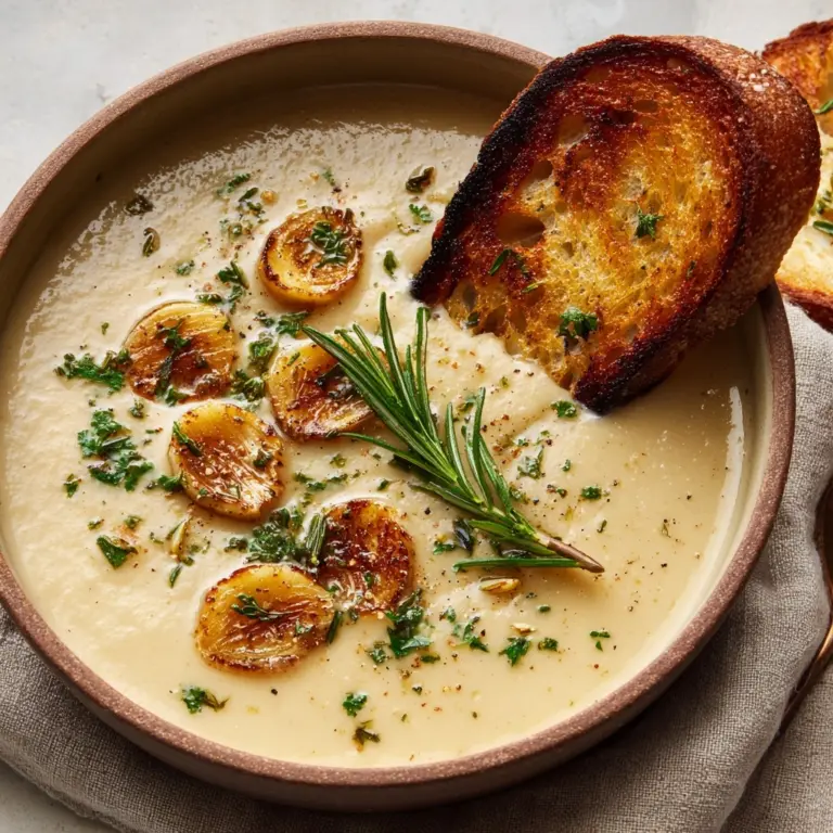 Rosemary and Roasted Garlic White Bean Soup Recipe