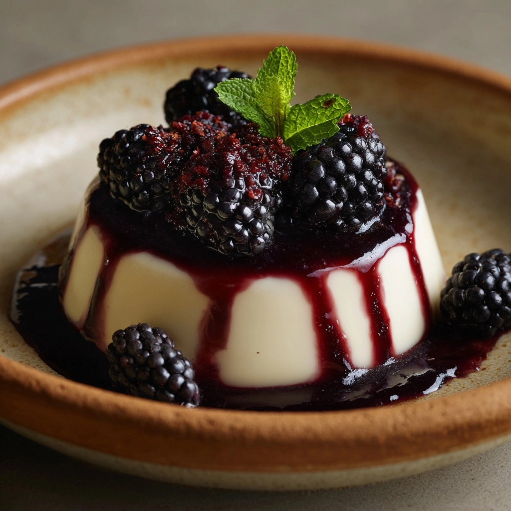 Blackberry and Goat’s Cheese Panna Cotta Recipe - Recipe Image