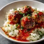 Meatballs With Tomato Sauce and Rice Recipe