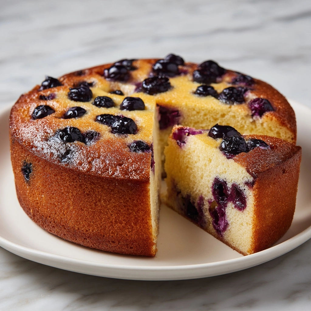 Air Fryer Blueberry Yogurt Cake Recipe - Recipe Image