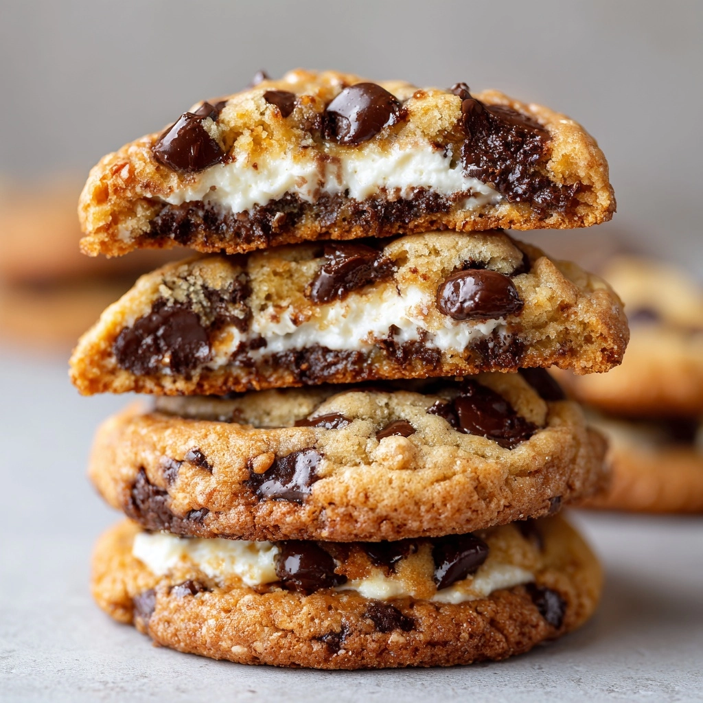 Cheesecake Stuffed Chocolate Chip Cookies Recipe - Recipe Image