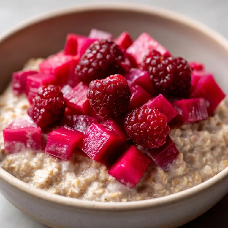 Sweet Maple Rhubarb Oatmeal Recipe