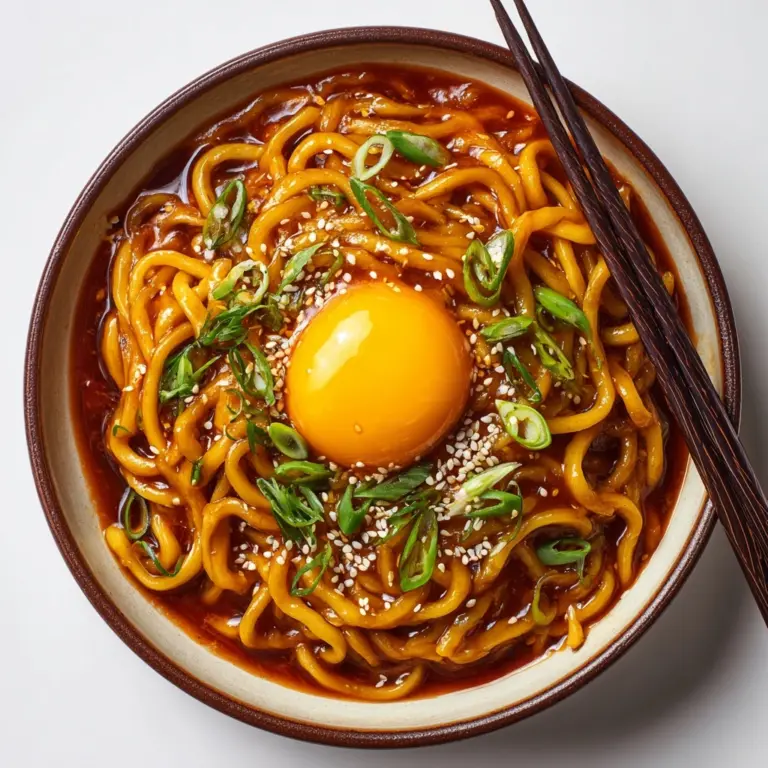 Kimchi Udon with Scallions Recipe