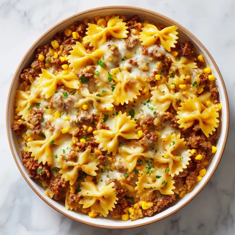 Garlic Butter Ranch Beef and Roasted Corn Bowtie Casserole Recipe