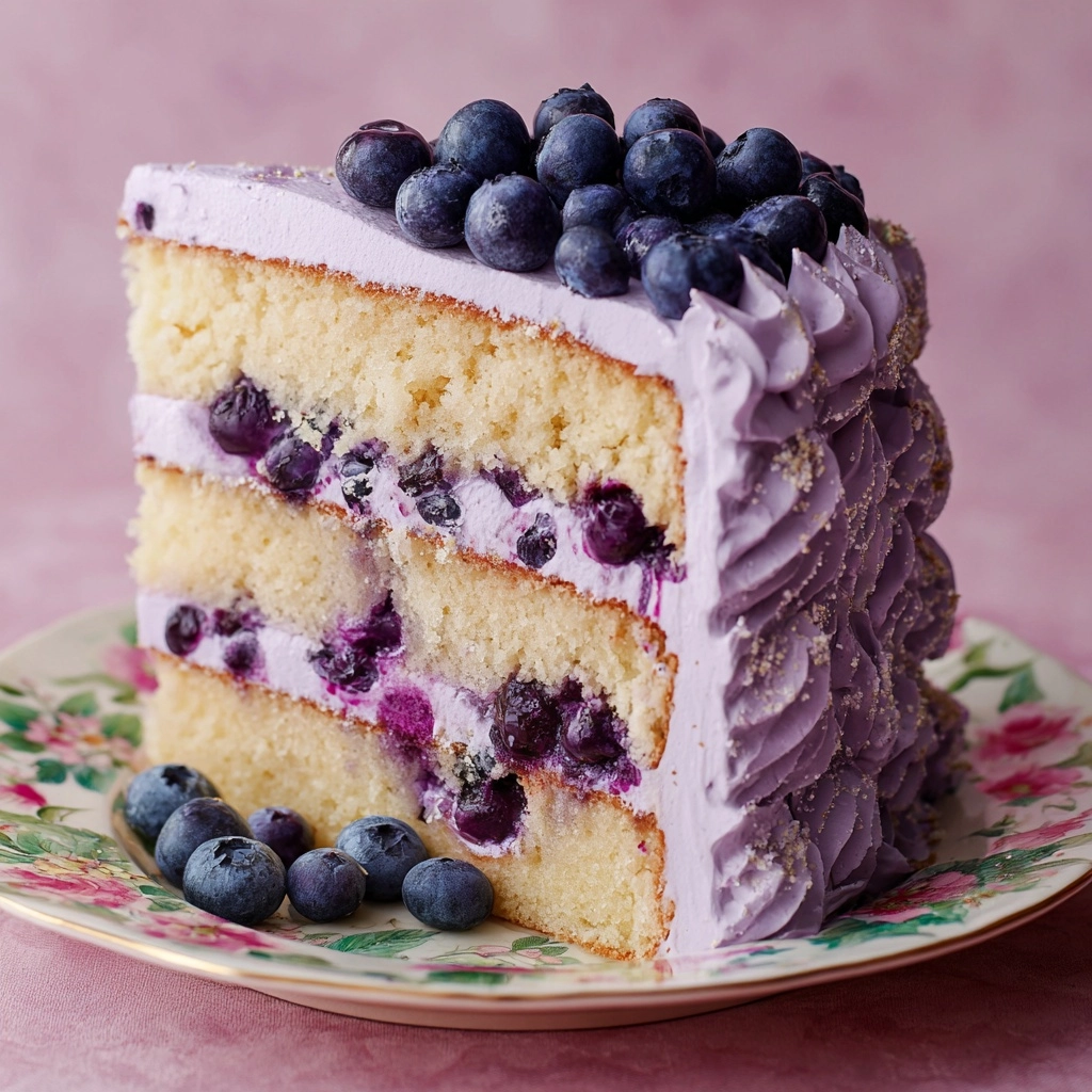 Blueberry Cream Cake Recipe - Recipe Image