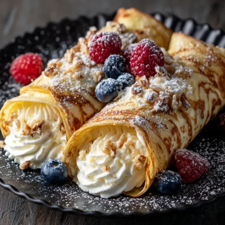 Cheesecake Crepe Roll-Ups Recipe