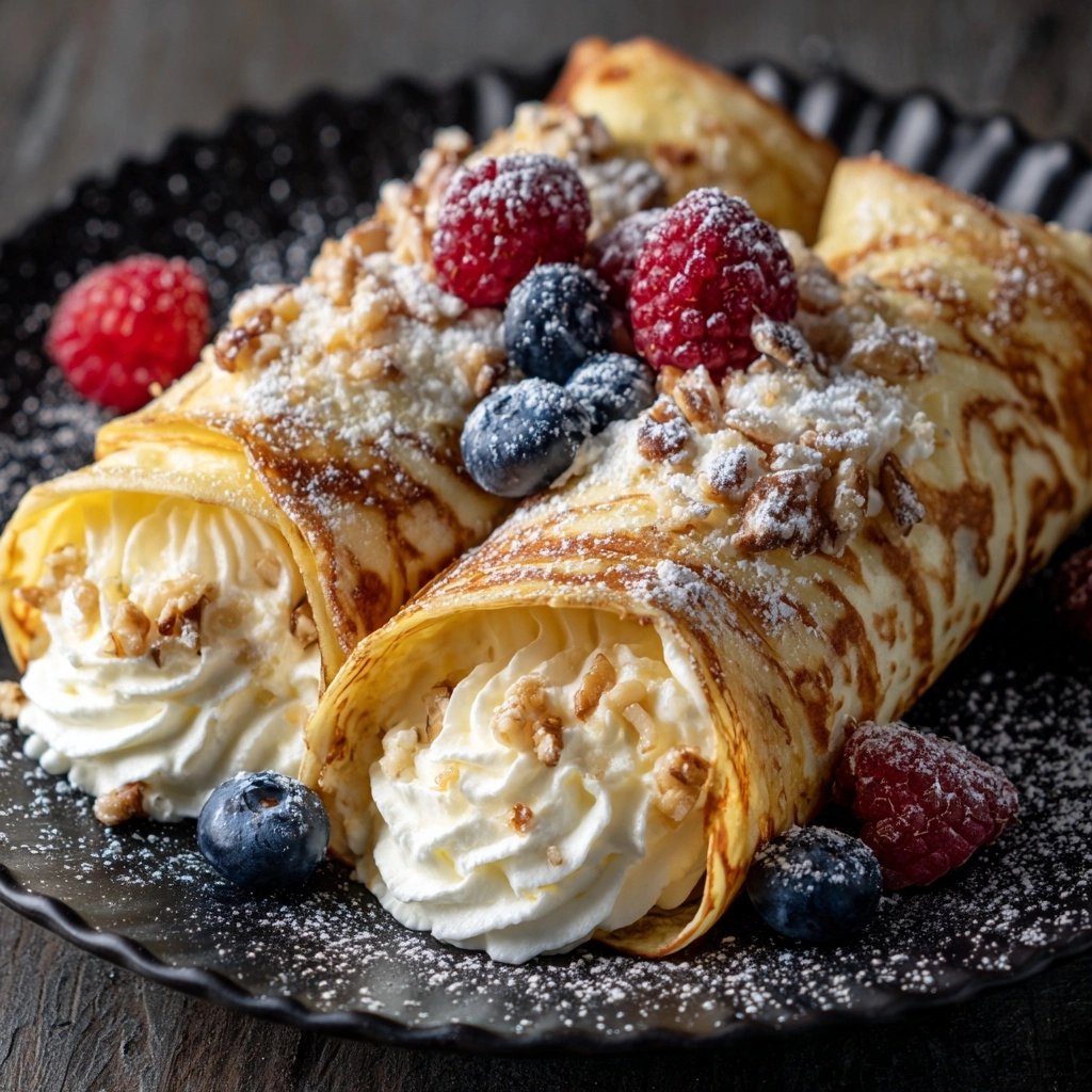 Cheesecake Crepe Roll-Ups Recipe - Recipe Image
