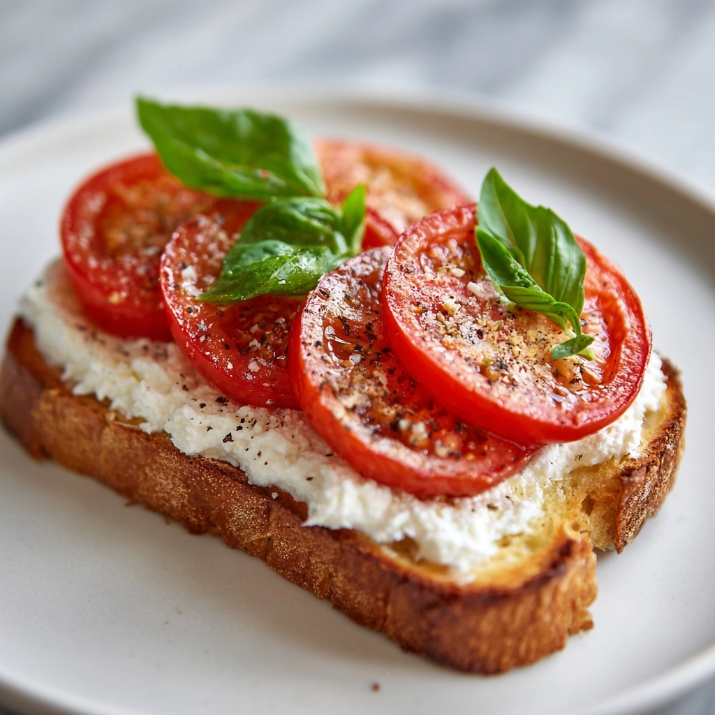 Ricotta & Tomato Sourdough Toast Recipe - Recipe Image
