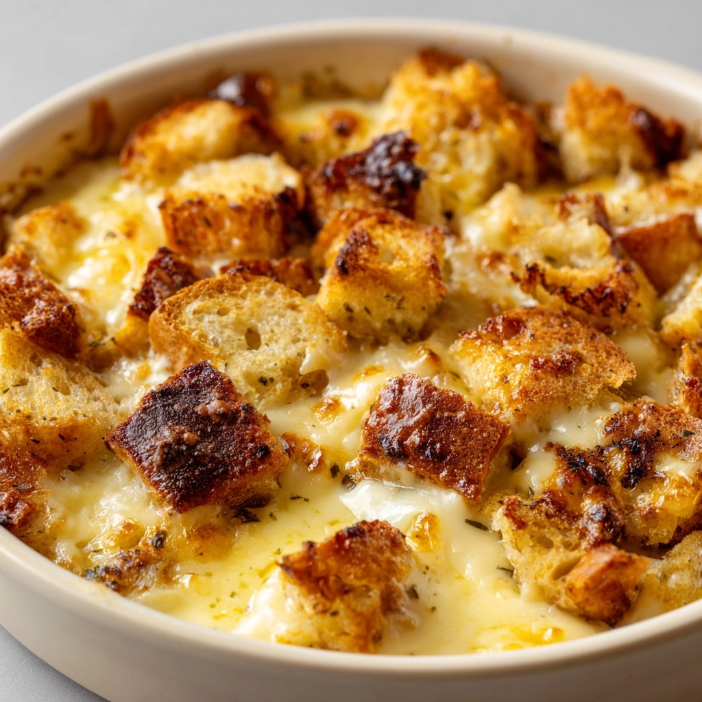 Old-Fashioned Bread Pudding with Vanilla Sauce Recipe - Recipe Image