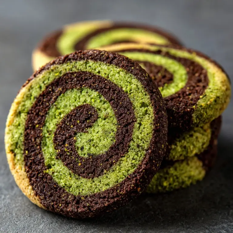 Chocolate Pistachio Pinwheel Cookies Recipe