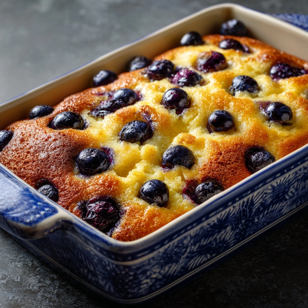 Blueberry Buttermilk Pancake Casserole Recipe - Recipe Image