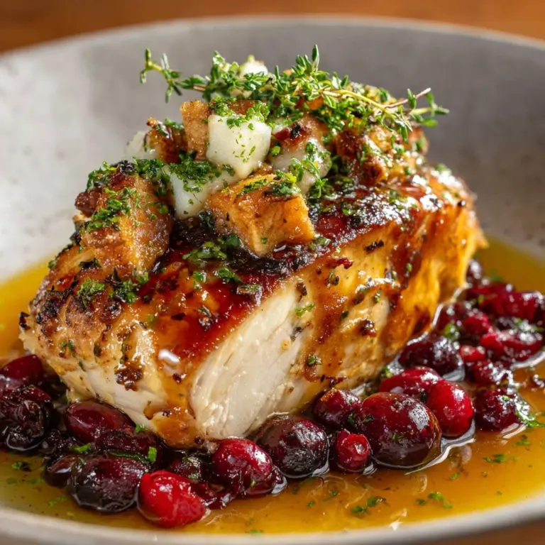 Cranberry and Brie Stuffed Chicken Recipe