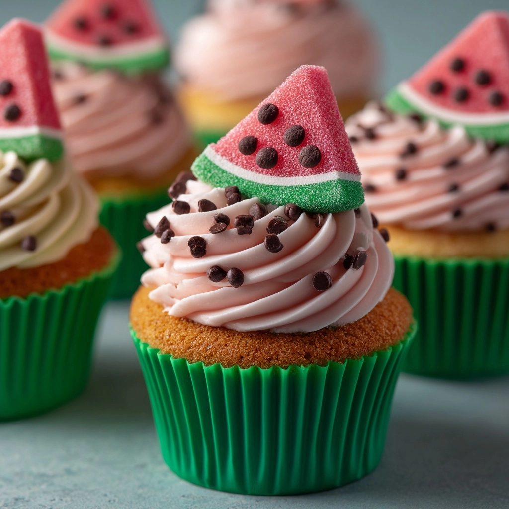 Watermelon Cupcakes Recipe - Recipe Image