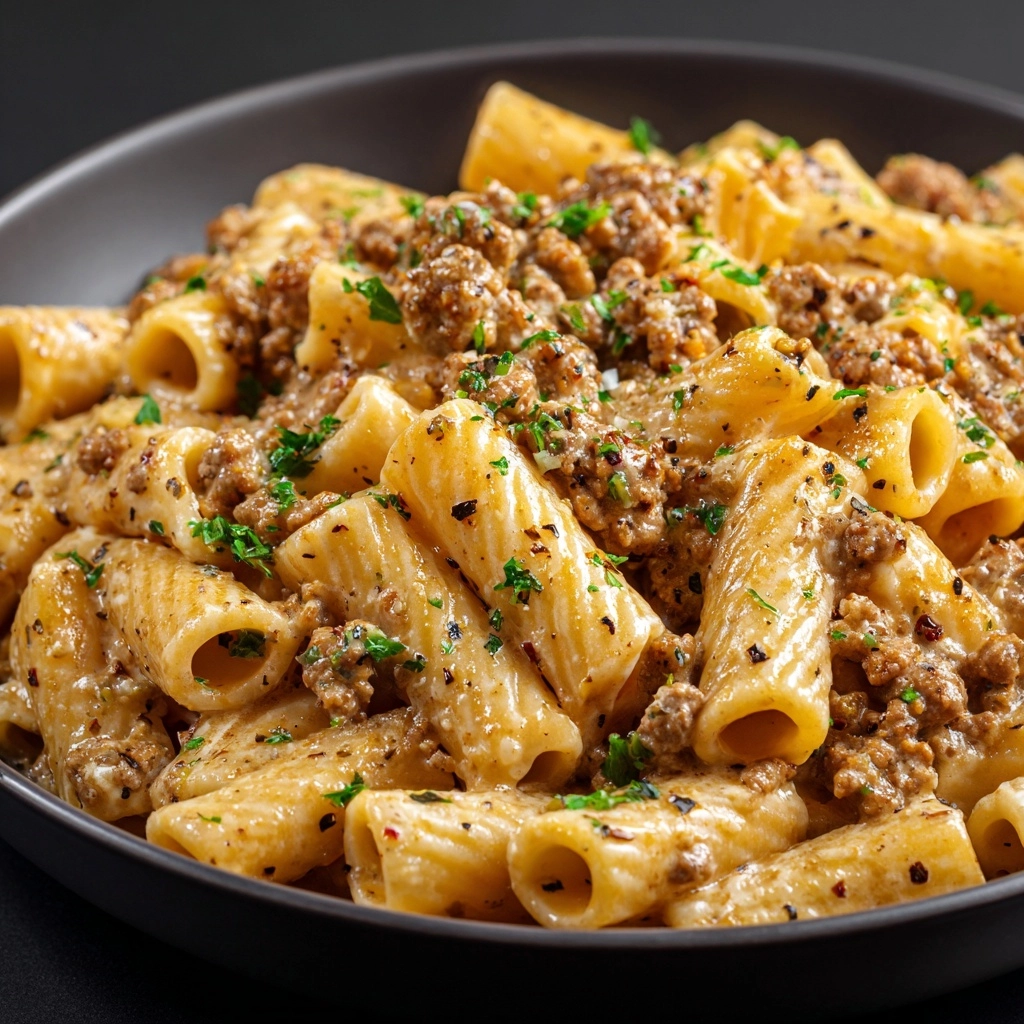 Creamy Beef Pasta Recipe - Recipe Image