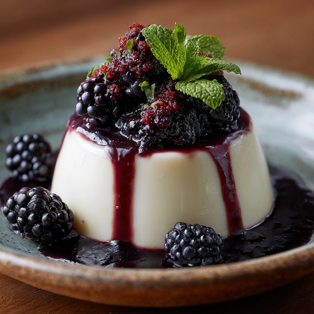 Blackberry and Goat’s Cheese Panna Cotta Recipe - Recipe Image