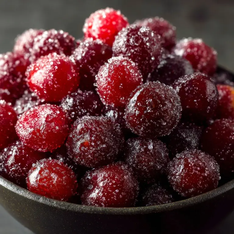 Orange Vanilla Candied Cranberries Recipe