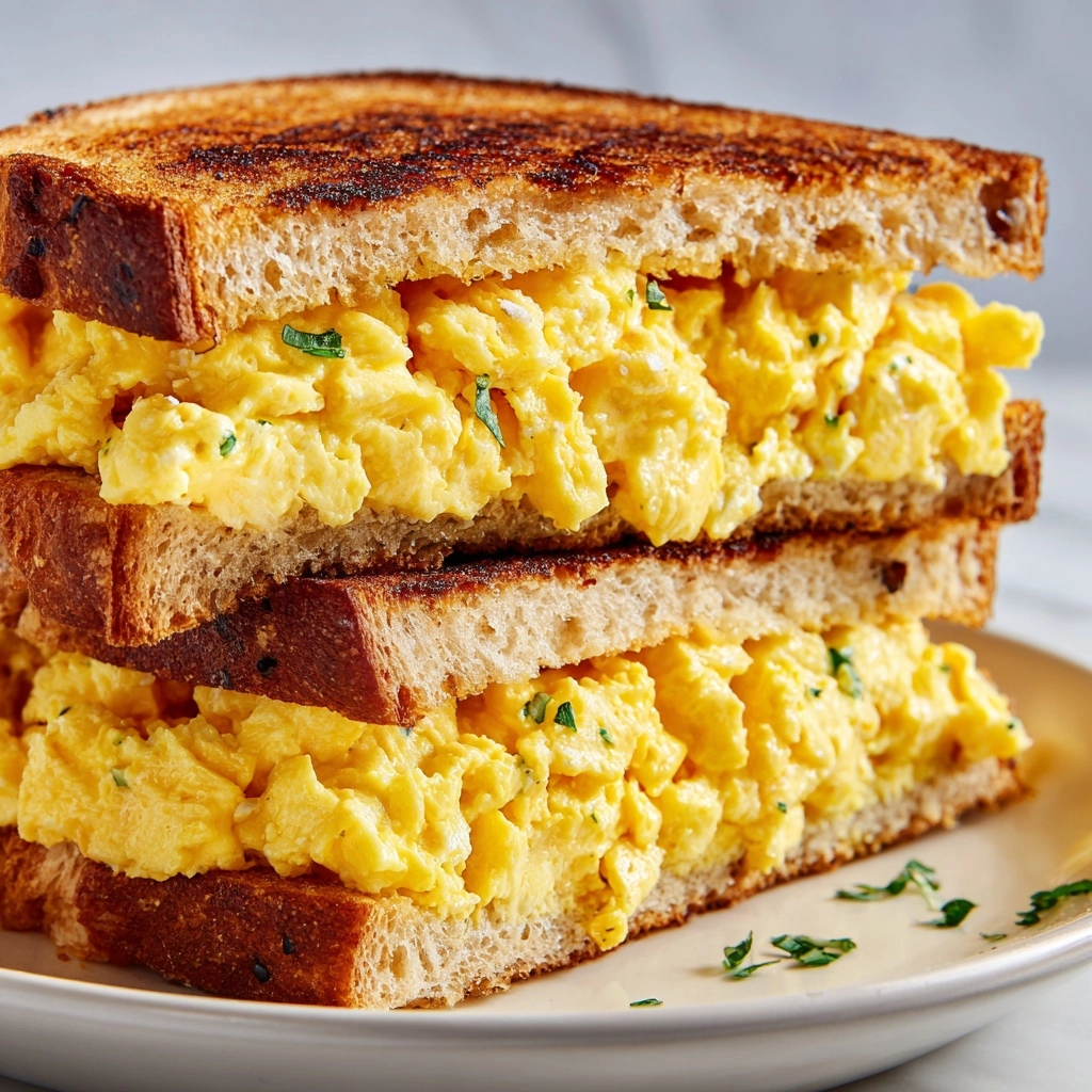 Scrambled Egg Grilled Cheese Sandwich Recipe - Recipe Image