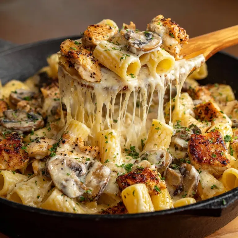Creamy Chicken & Mushroom Pasta Recipe