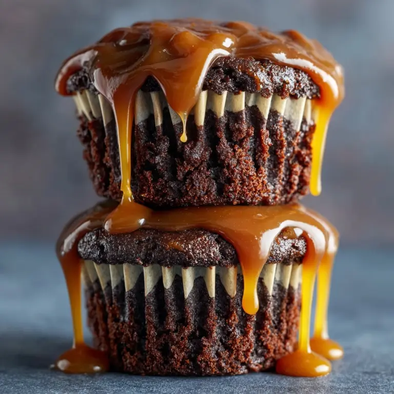 Brownie Cookie Dough Cups with Caramel Drizzle Recipe
