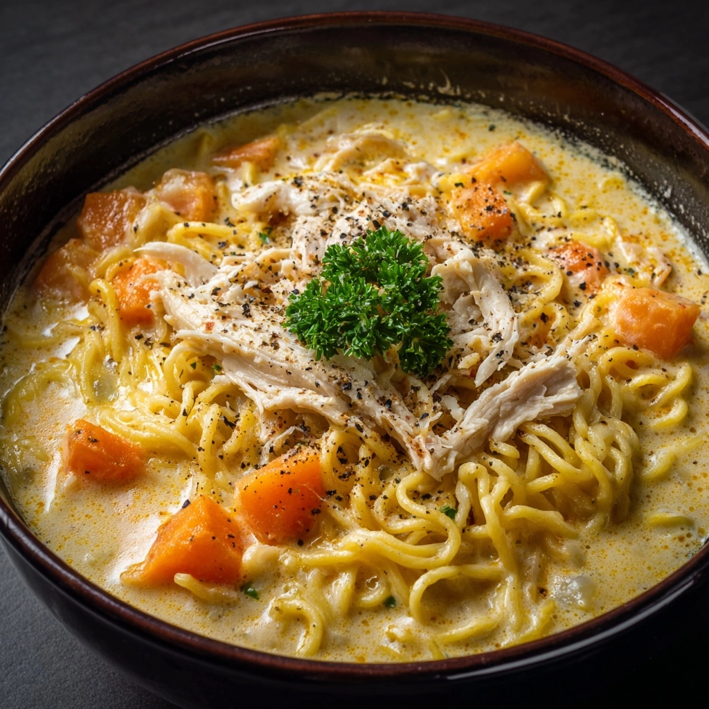Creamy Chicken Noodle Soup Recipe - Recipe Image