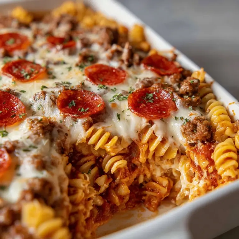 Cheesy Pepperoni Pasta Bake Recipe