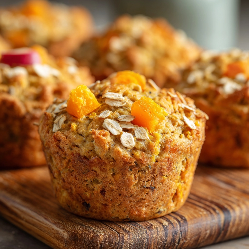 Oatmeal, Apple, and Carrot Breakfast Muffins Recipe - Recipe Image