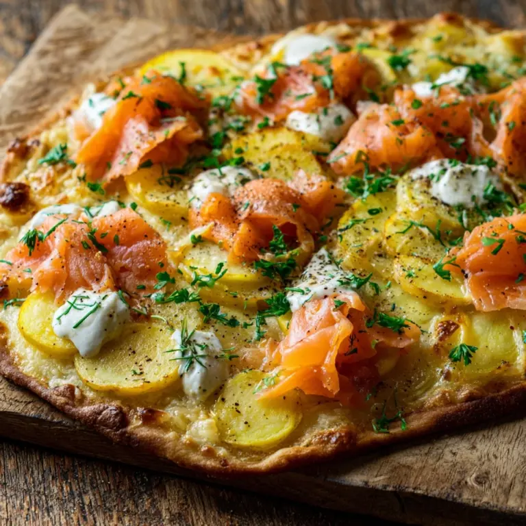 Smoked Salmon Potato Pizza Recipe