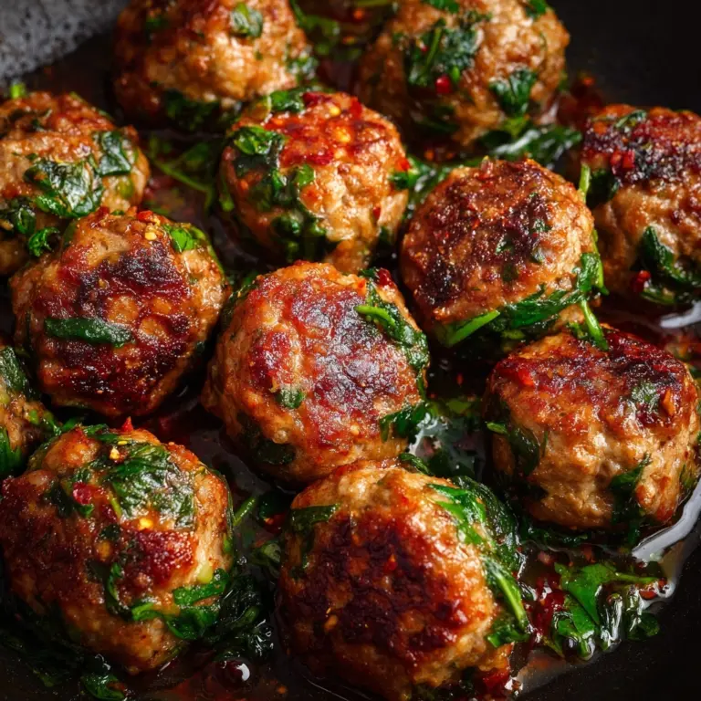 Baked Chicken Ricotta Meatballs with Spinach Recipe