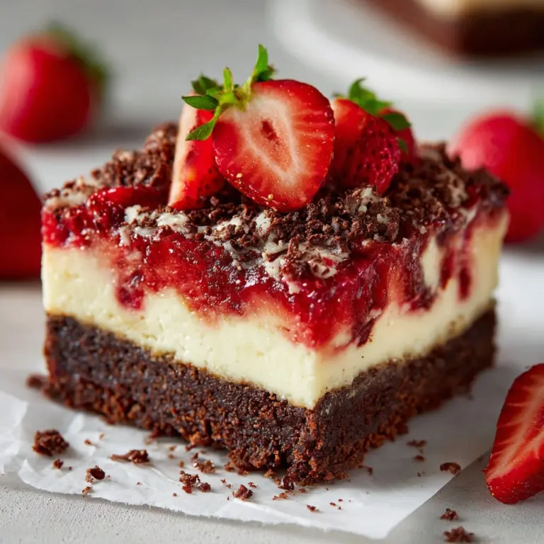 Strawberry Cheesecake Brownies Recipe