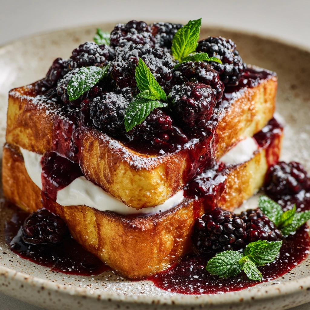 Blackberry Compote French Toast Recipe - Recipe Image