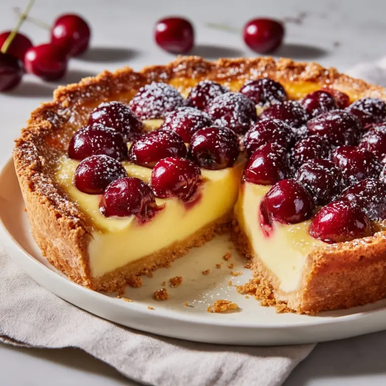 German Cherry Cake – Cherry Custard Pie Recipe