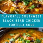 Southwest Black Bean Chicken Tortilla Soup Recipe