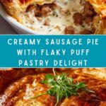 Creamy Sausage Pie with Flaky Puff Pastry Recipe