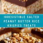 Salted Peanut Butter Rice Krispies Treats Recipe