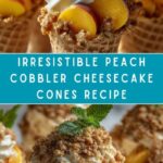 Peach Cobbler Cheesecake Cones Recipe